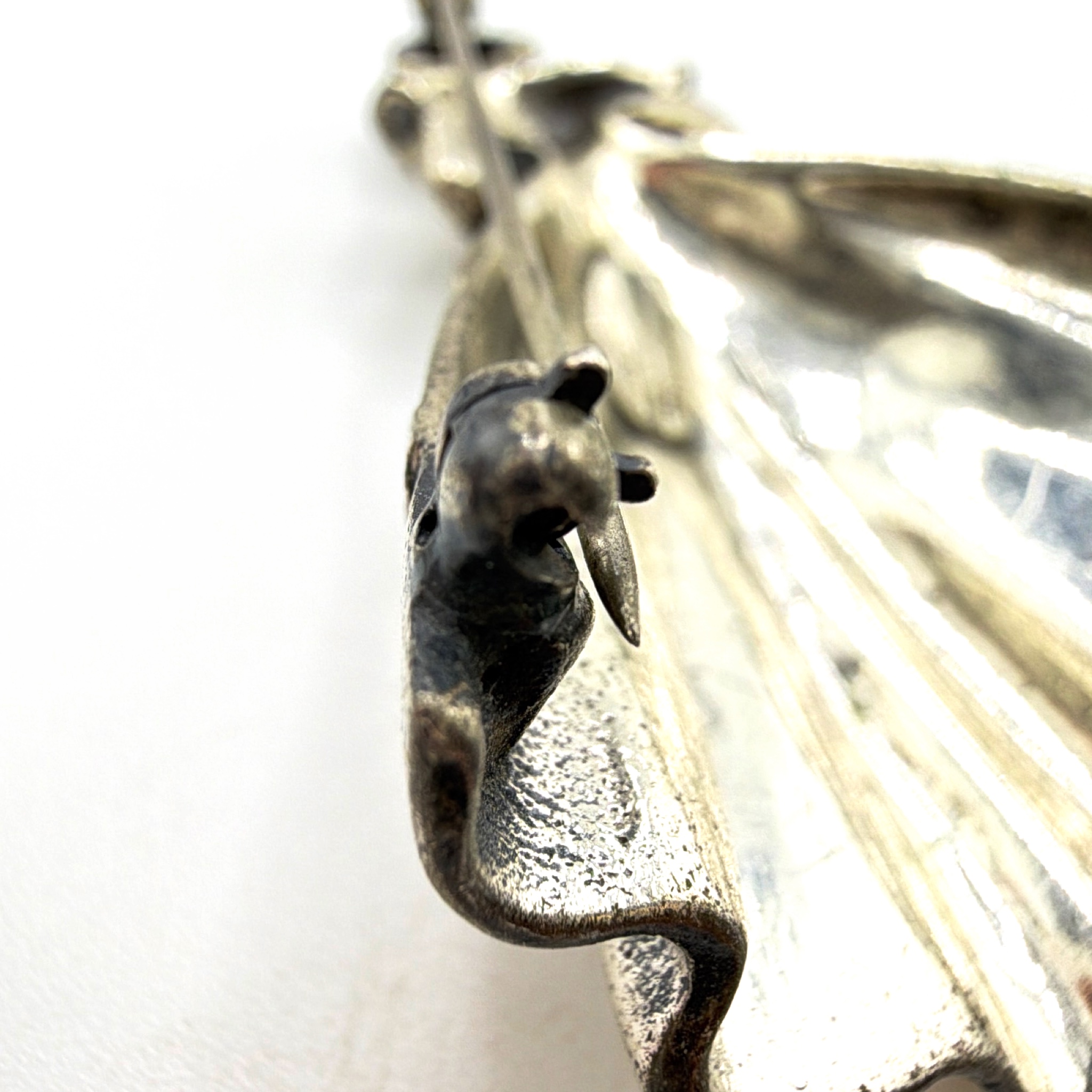 Retro 40s–50s Sterling Danecraft Figural Lady Dress Brooch 22.73g — Detail