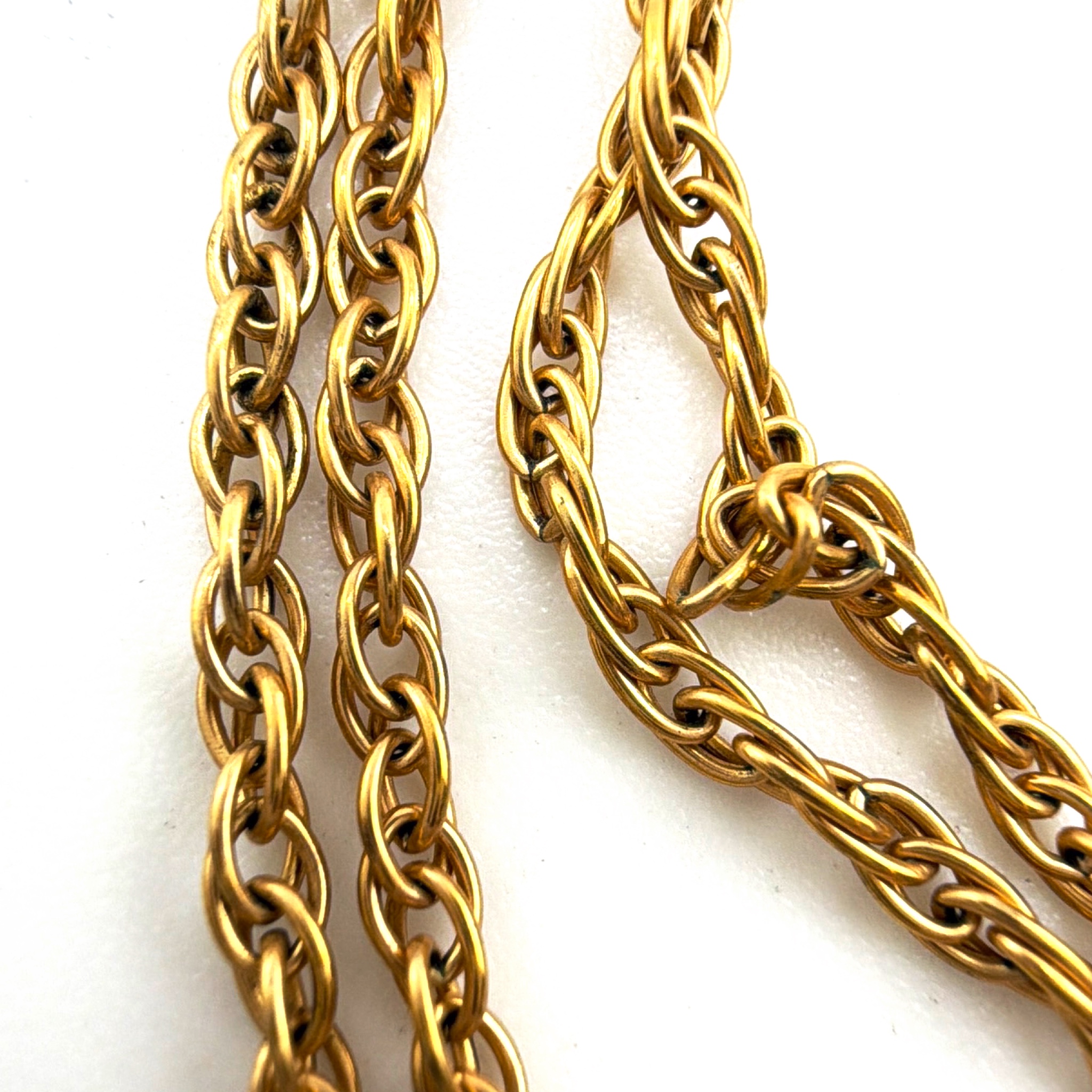 Mid-Century 50s–70s Gold Filled Italian Floral Micro Mosaic Pendant Necklace 12.57g 24 in — Detail