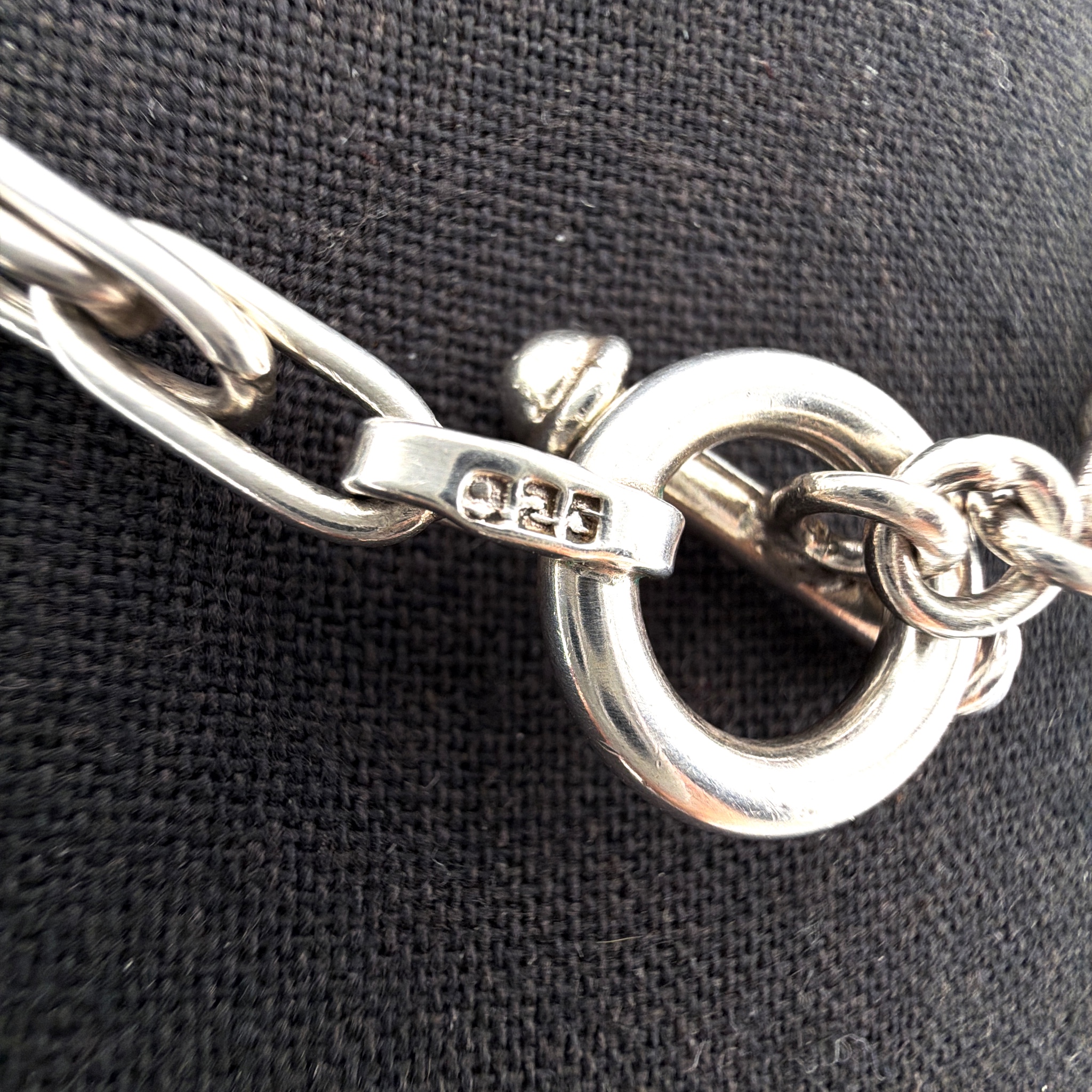 Modernist Sterling Silver 17in Chunky Graduated Bead Cluster Collar Necklace 124.00g — Detail