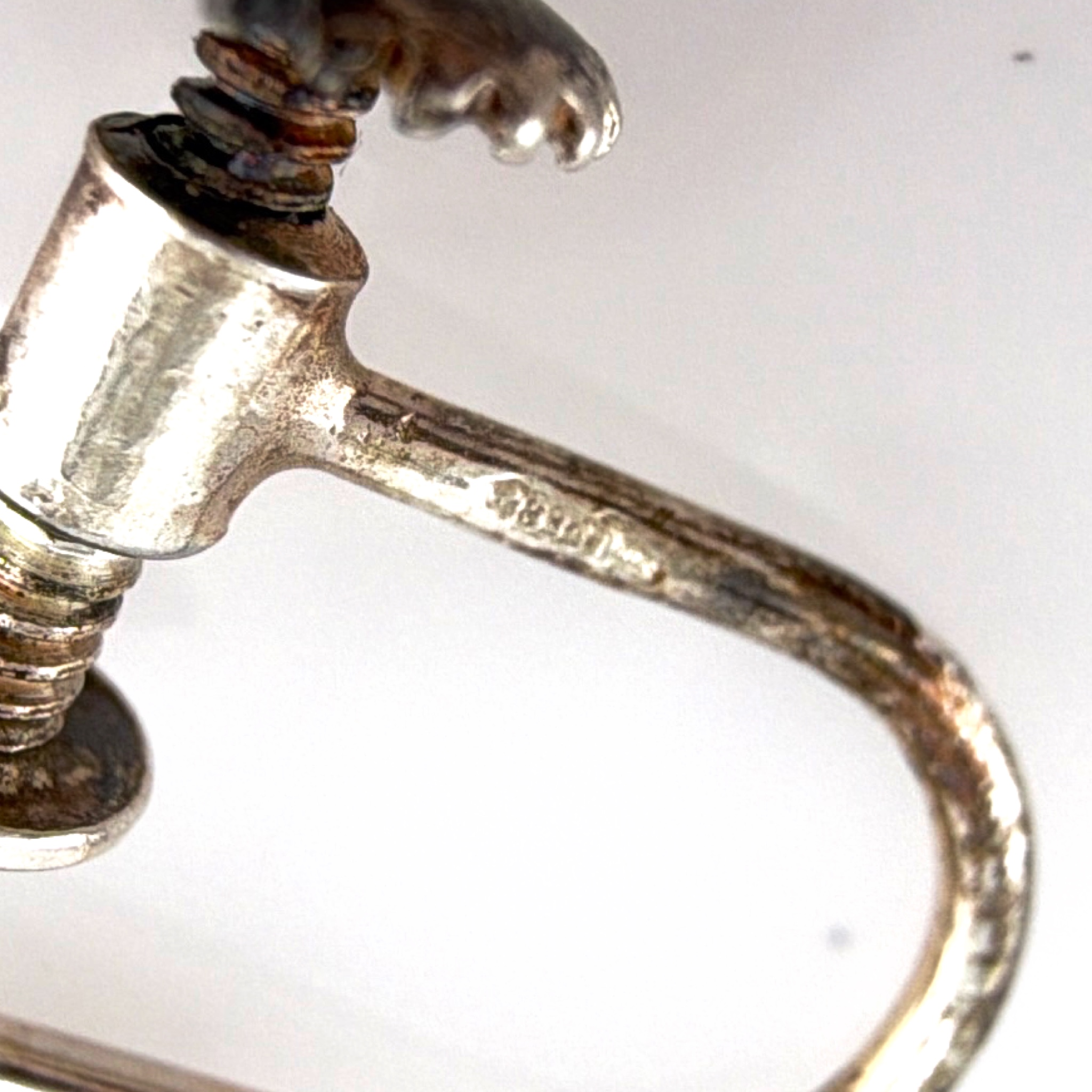 Sterling Silver Middle Eastern Designer Bracelet 49.10g 7in — Detail
