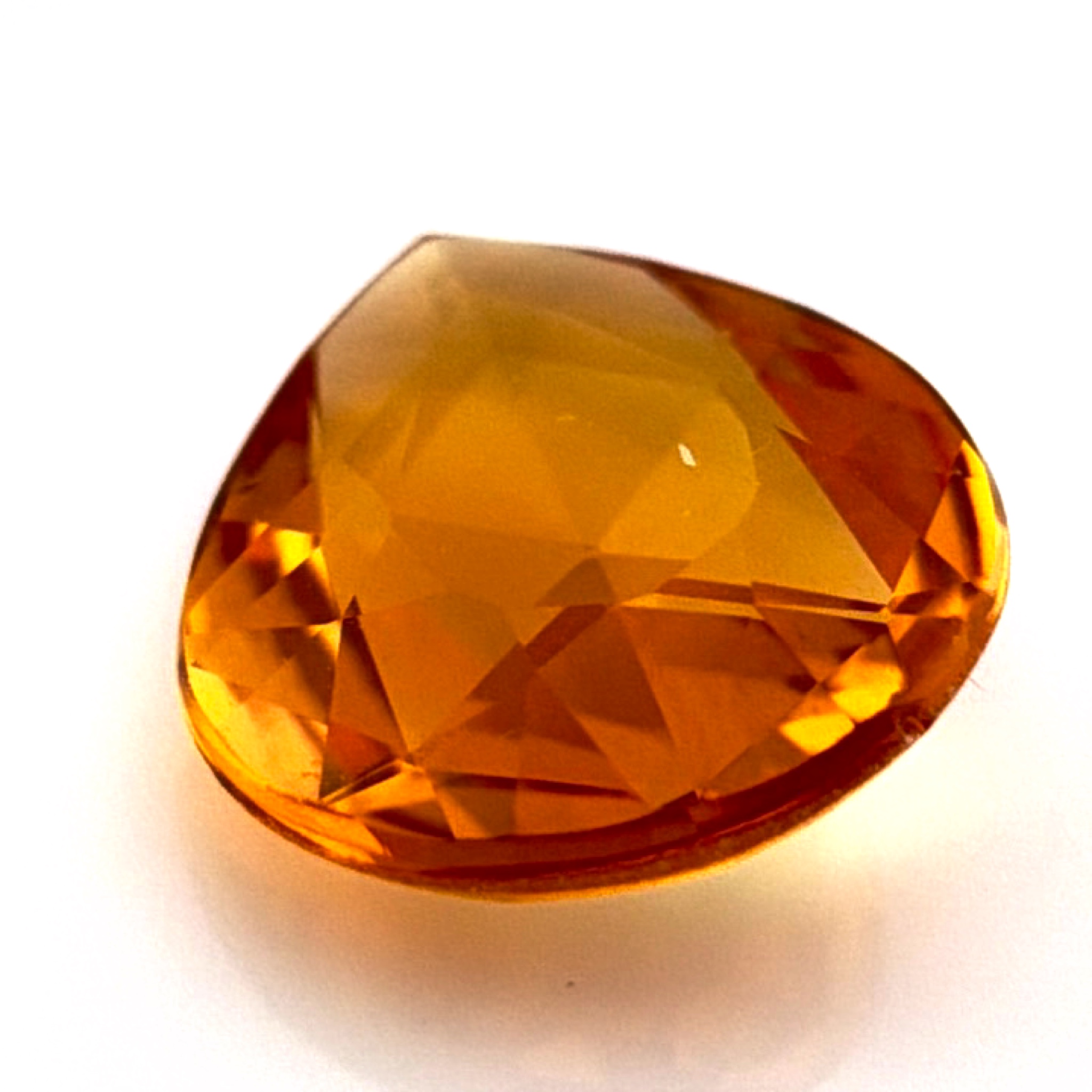 1.05ct Orange Ceylon Sapphire Heat-Treated Rose Cut , Loose Gemstone — Side