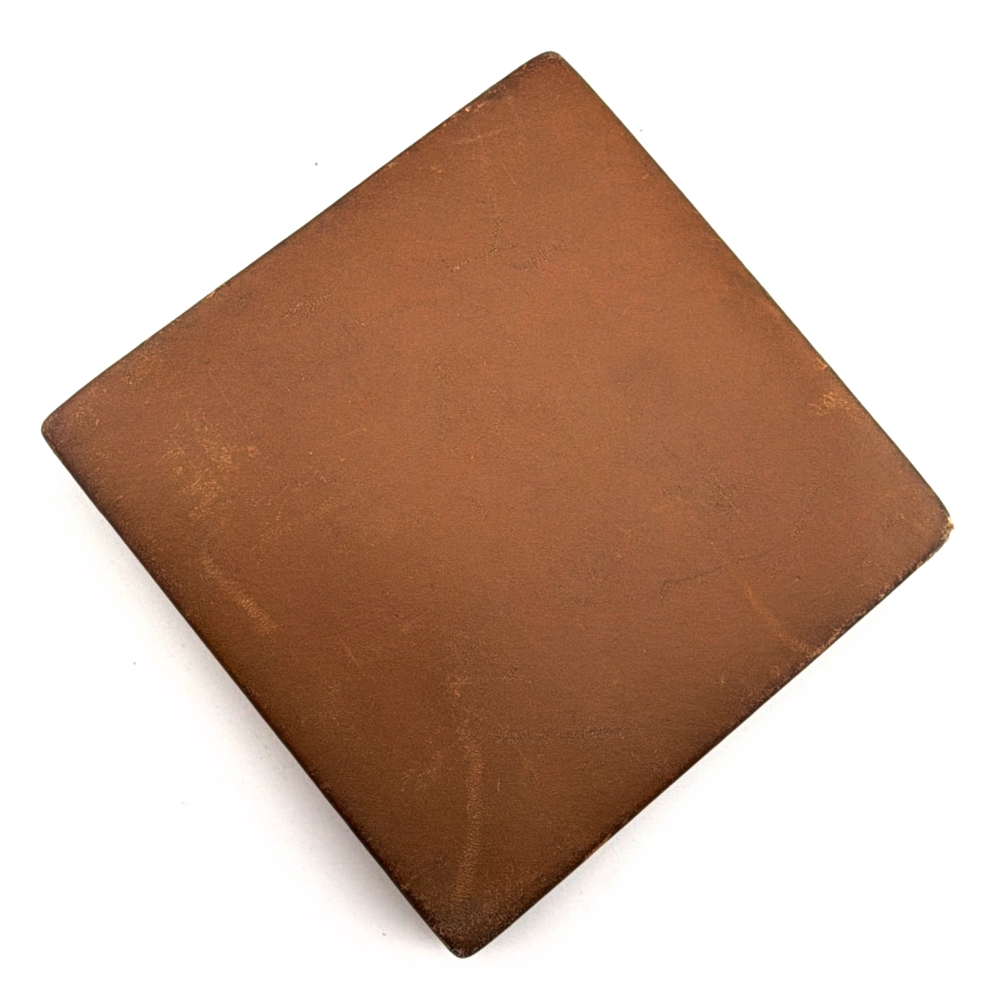 Retro 30s–50s Leather Phi Sigma Crest Powder Vanity Compact 112.80g 3 in — Back
